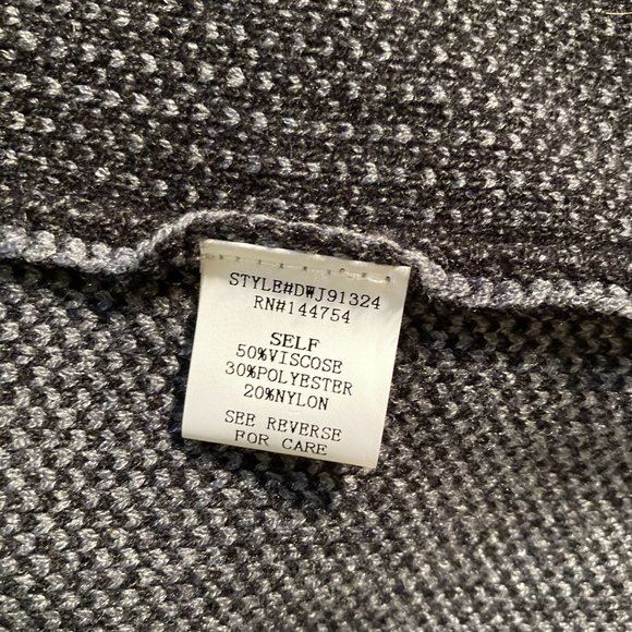 Davi & Dani dark gray plaid long cardigan duster sweater - Picture 7 of 8